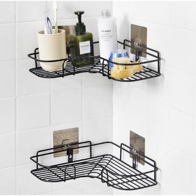 Kệ Góc Đen treo Dán Góc Tường siêu chắc