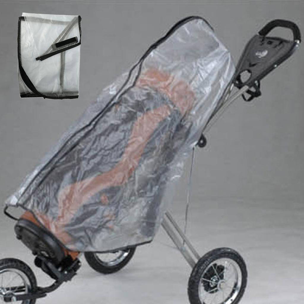Waterproof Golf Club Travel Bag Rain Cover Raincoat & 2pcs Bag Clubs Clips