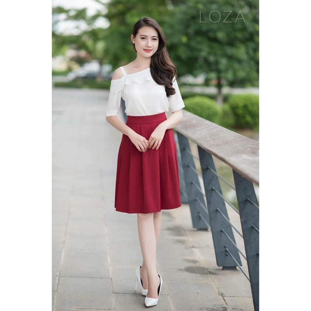 Áo thời trang trẻ tay rớt bèo cổ mới TRẮNG
