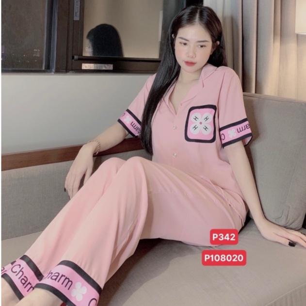 HÀNG CÓ SẴN Đồ bộ nữ PIJAMA ️ Bộ lụa tay dài quần dài ️ họa tiết viền xinh 3 màu