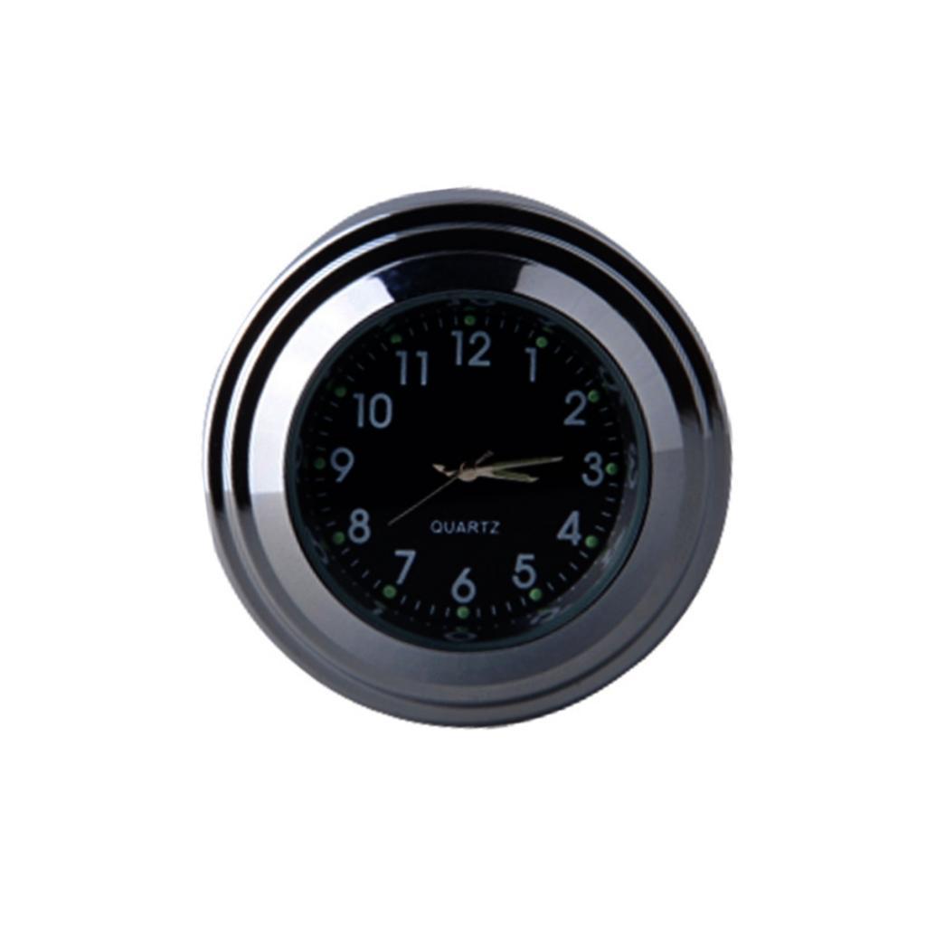 1Pcs Universal Motorcycle Bike Handlebar Mount +Clock Aluminum
