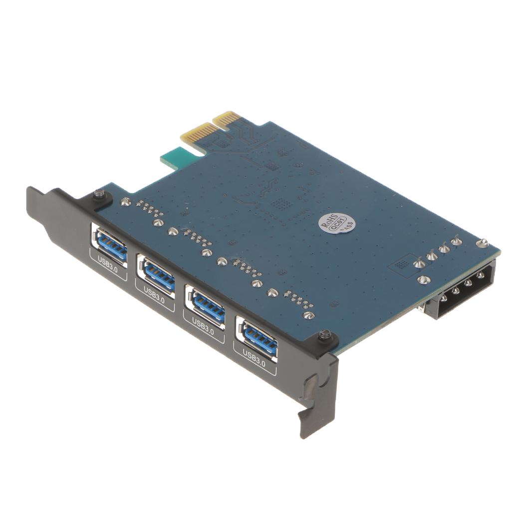 Express Card   to 4 Port Pci USB 3.0 Adapter Superspeed 5Gbps