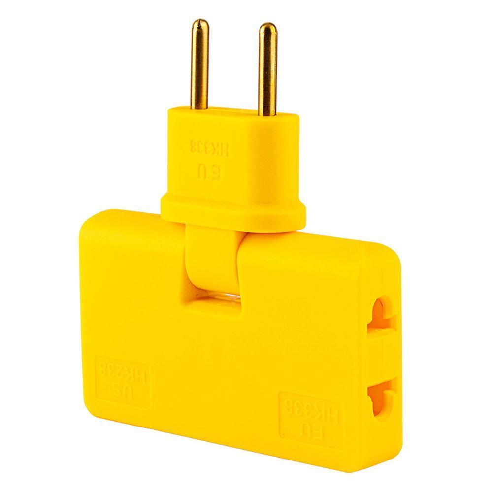 Phích cắm xoay Bộ chuyển đổi Eu Một trong ba Ổ cắm mở rộng 180 độ Ổ cắm đa năng Mini Slim Bộ chuyển đổi ổ cắm không dây Ánh sáng tiện lợi Màu sắc: F