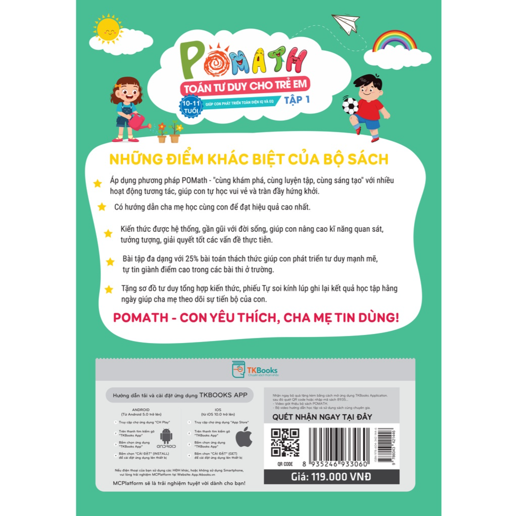 Pomath Toán tư duy cho trẻ em lớp 5 - Tập 1 - Bản Quyền