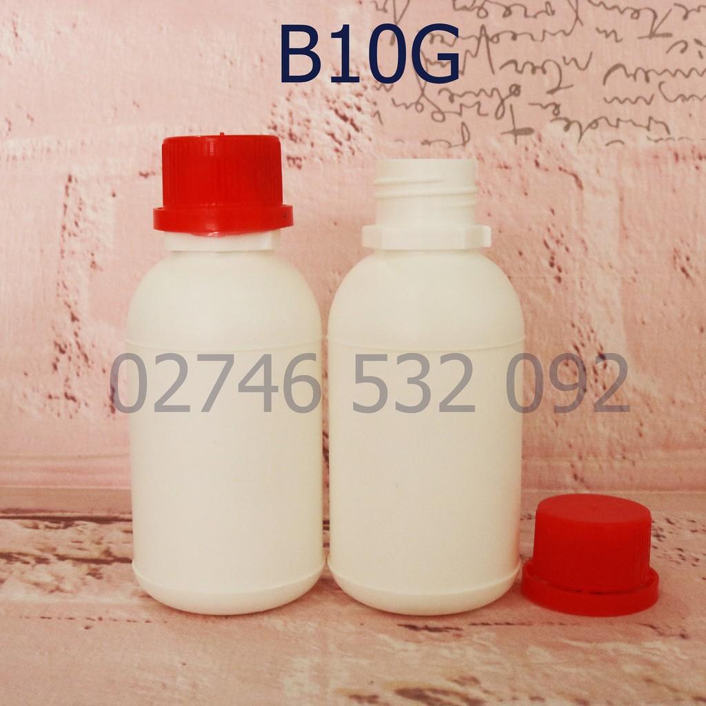 Chai Nhựa 100mL HPDE Thân Trắng Đục Nắp Khóa Galenti 3 Màu Sắc Xinh xắn_B10G