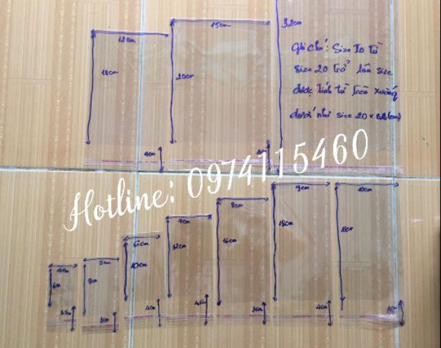 100gr túi opp dán keo size nhỏ đựng phụ kiện, trang sức...