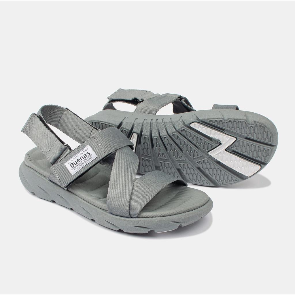 Giày sandal nam nữ unisex đi học quai ngang Buenas Sport S7 đế cao 3 phân