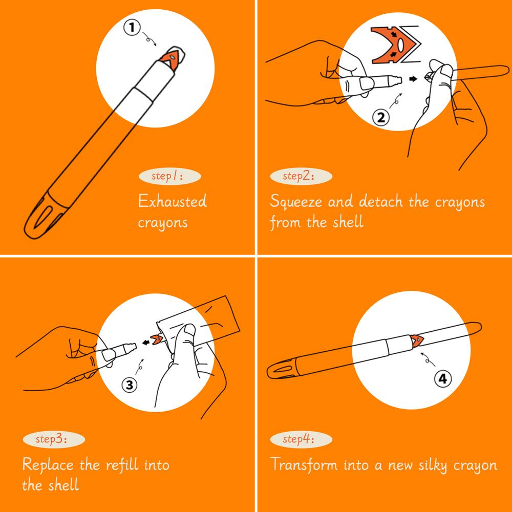 Hộp 12 Màu Sáp Gel Meteor Kèm 12 Ruột - Y Plus+ GC210300