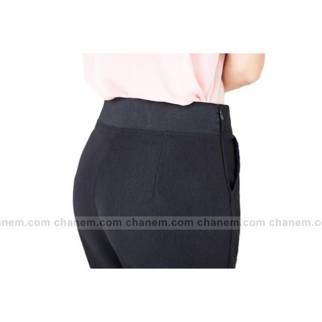 Quần baggy lưng thun khoá sườn cách điệu