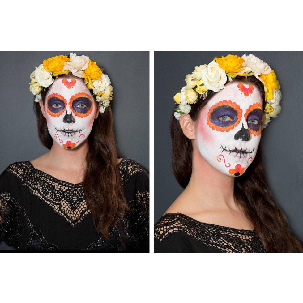 Bộ vẽ mặt hóa trang Halloween 8 màu + 3 tuýp kem nhiều phụ kiện