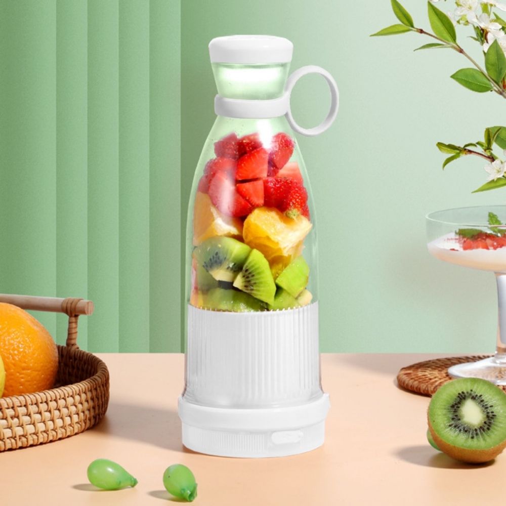 Máy Xay Sinh Tố Cầm Tay Mini, Máy Say Sinh Tố Fresh Juice Đa Năng Ép Trái Cây Hoa Quả 6 Lưỡi Dao Sạc Điện 350ml