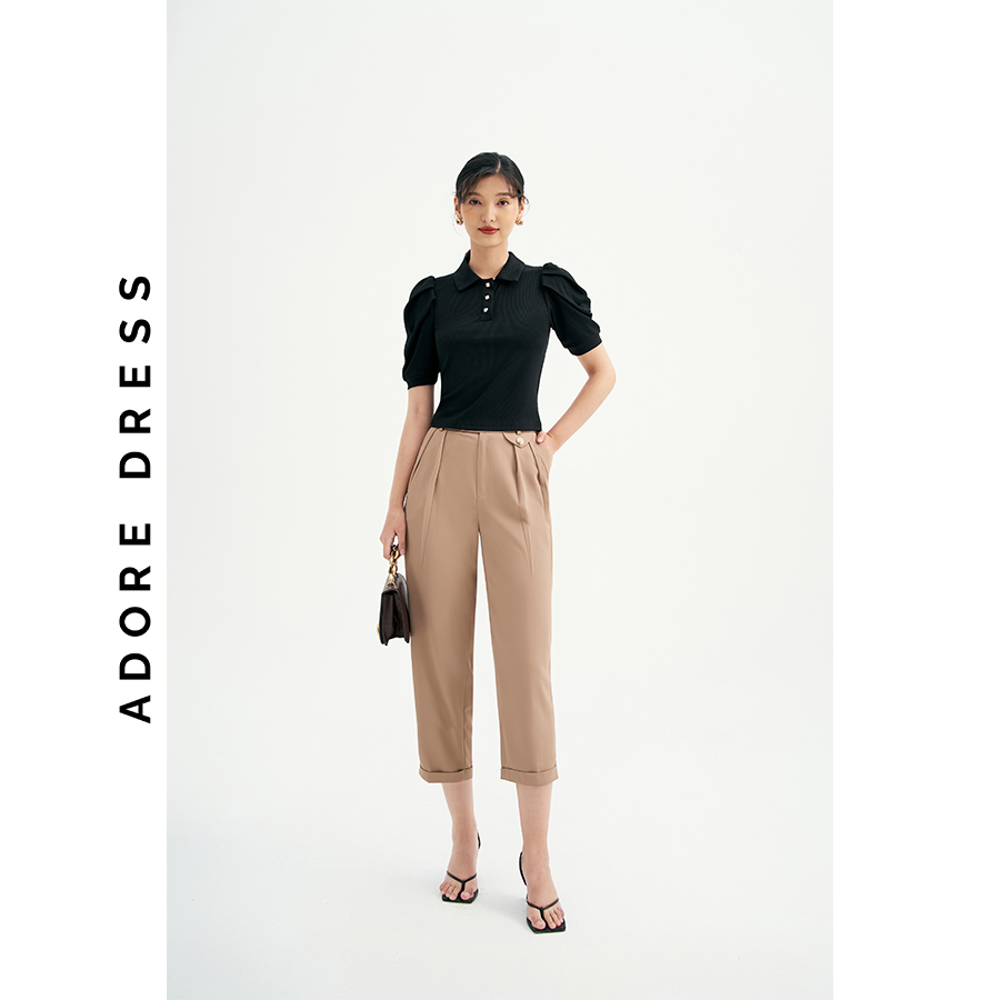 Quần Smart trousers casual style tuytsy trơn cam cháy 311TR1001 ADORE DRESS