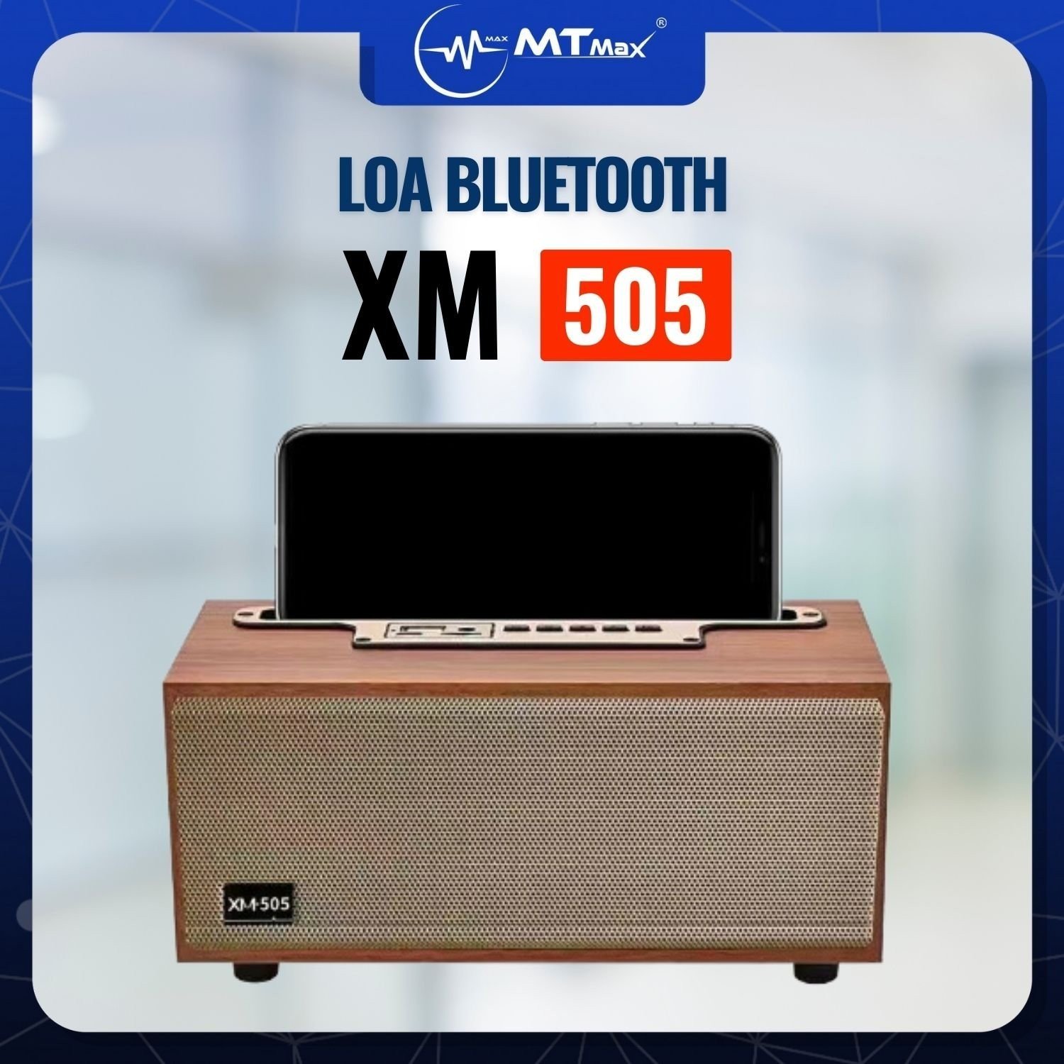 Loa Bluetooth Hộp Gỗ XM505, Thiết Kế Cổ Điển Sang Trọng, Có Giá Để Điện Thoại, Âm Thanh Hay Tính Năng Đa Dạng hàng chính hãng