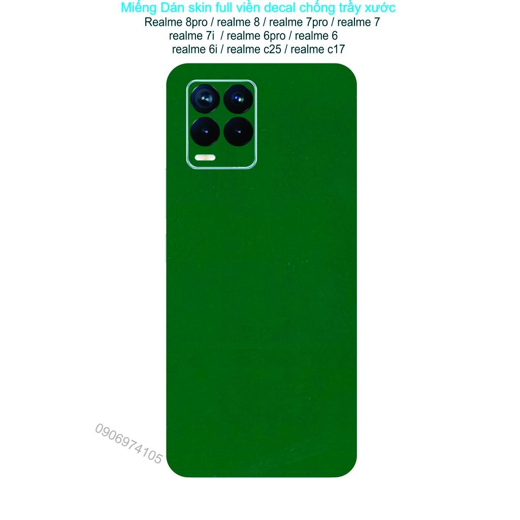 Miếng Dán Skin chống xước Full viền dành cho Realme 8pro / realme 8 / realme 7pro / realme 7i / realme 7 / realme 6pro / realme