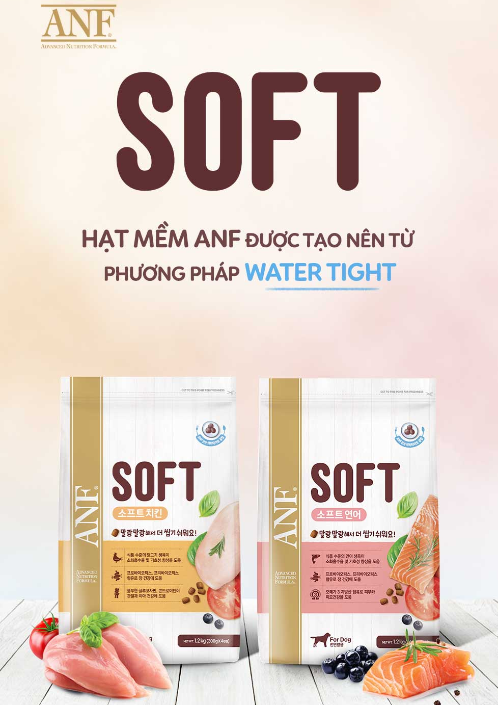 [300g ANF SOFT ]  Thức ăn Hạt mềm cho chó / HSD 01.2024