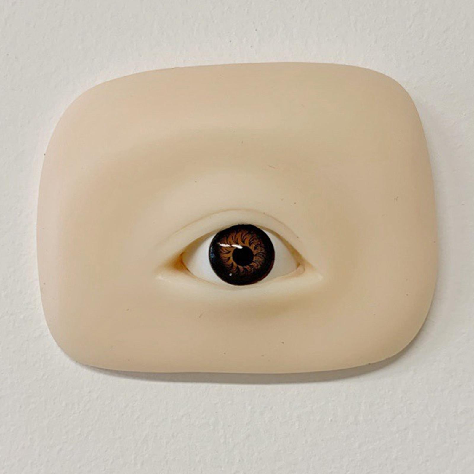 Silicone Eye model, makeup Practice Makeup Supplies Brown Left