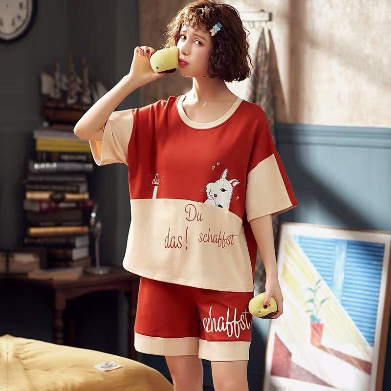 SÉT BỘ THUN SHORT NGƯỜI LỚN IN HÌNH THỎ