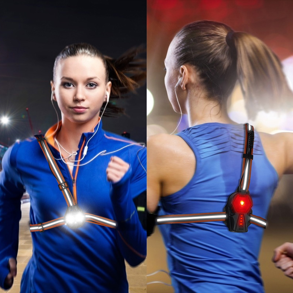 WEST BIKING Đèn thể thao ngoài trời IPX4 Đèn pin sạc USB chống nước Đèn LED ban đêm