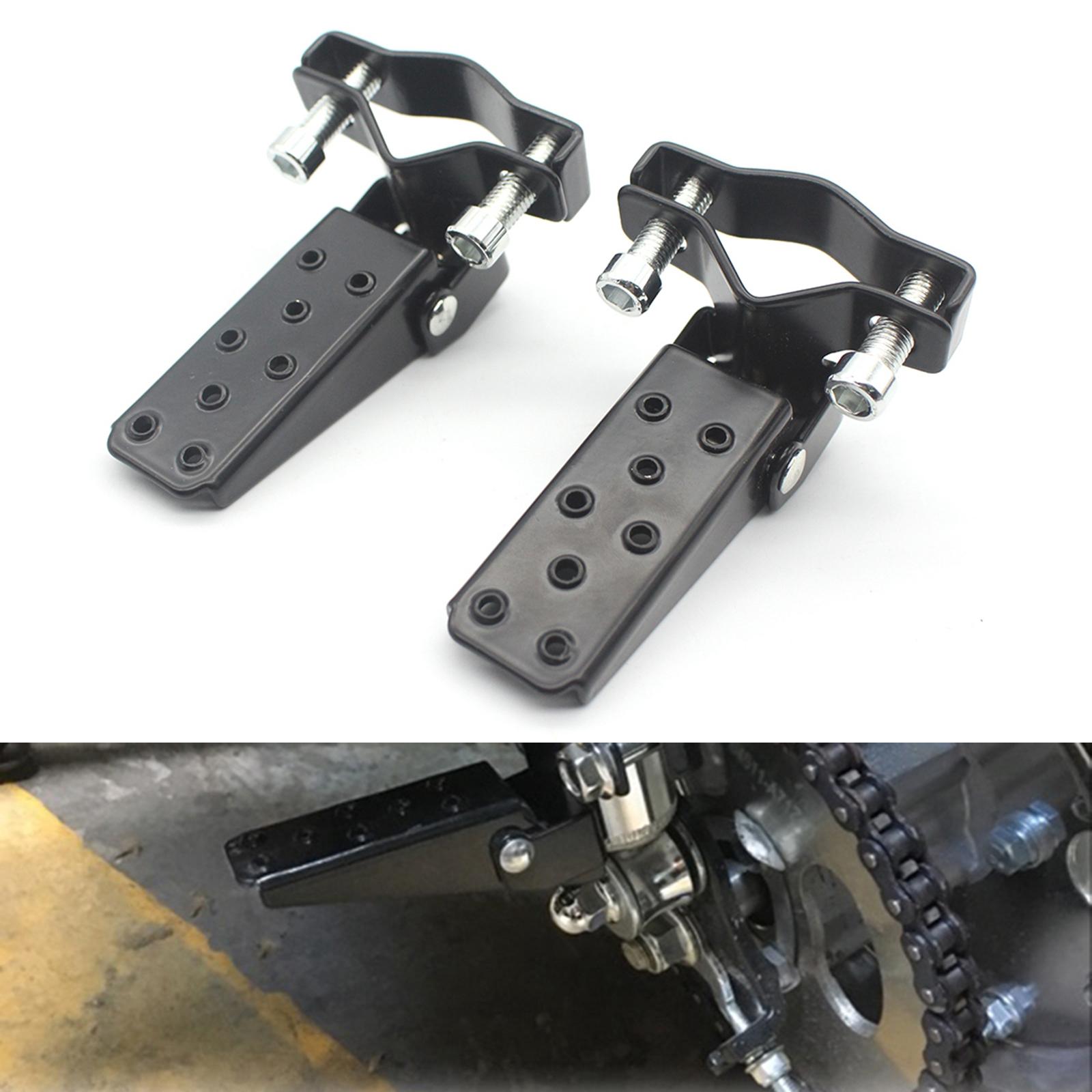 1 Pair of Motorcycle Steel Footrests Pedals Universal 25 30mm Foldable , Easy to Install