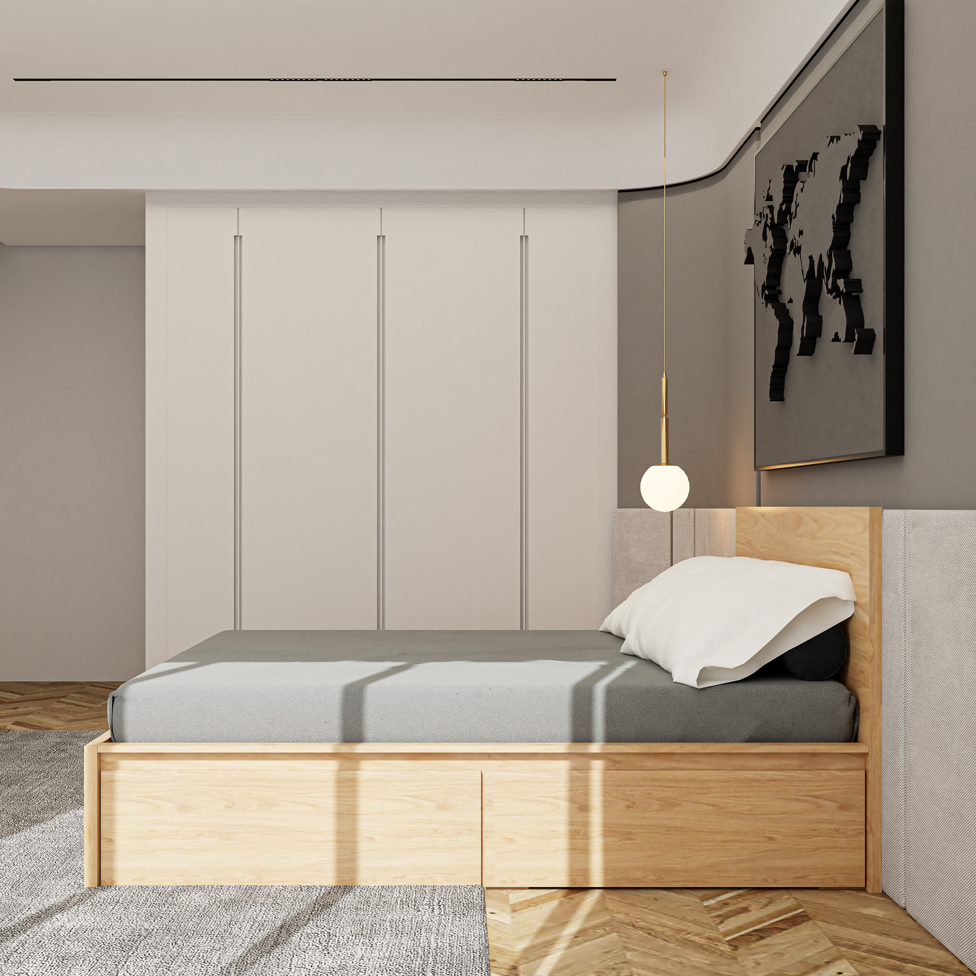 [Happy Home Furniture] DOOBIE, Giường ngủ - 2 hộc tủ kéo ( chống ẩm cao cấp ), GNG_001 , GNG_002 , GNG_003 , GNG_004