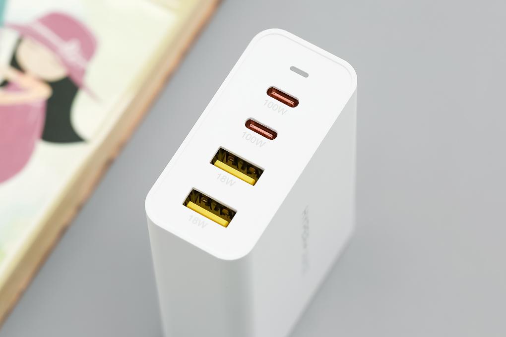 Adapter sạc 4 cổng USB Type C PD 100W HyperJuice HJ-GAN100 Trắng - Hàng chính hãng