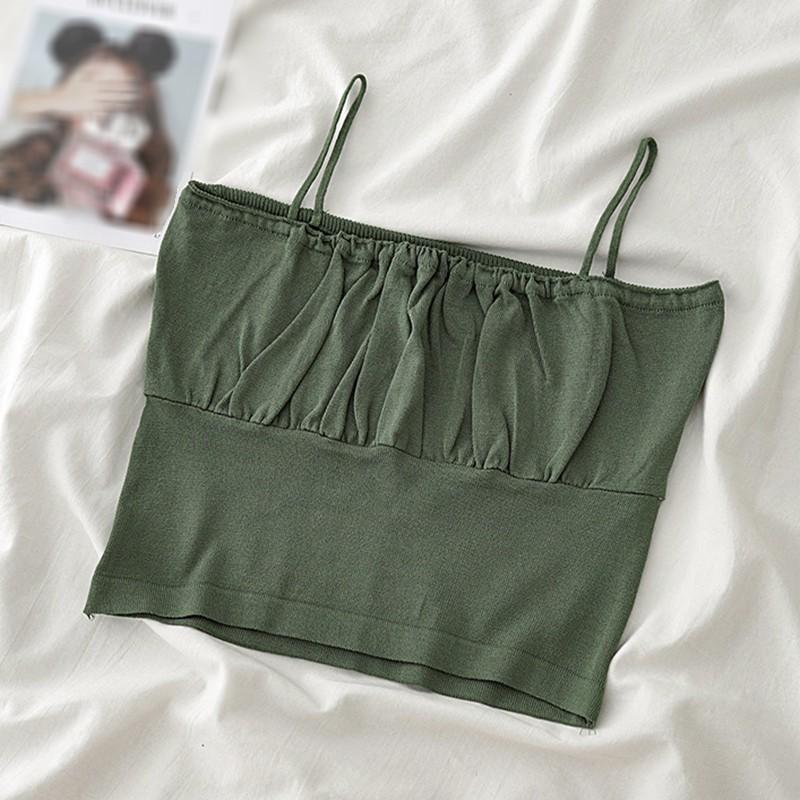 Áo 2 dây màu trơn thời trang nữ