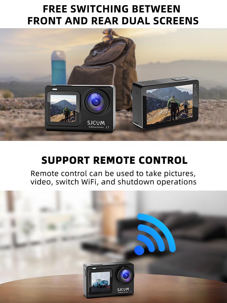 Máy ảnh hành động SJCAM SJ8 Màn hình kép 4K 30fps 20MP 30M WiFi WiFi Vision Vision 2.33 "Màn hình thể thao cảm ứng IPS
