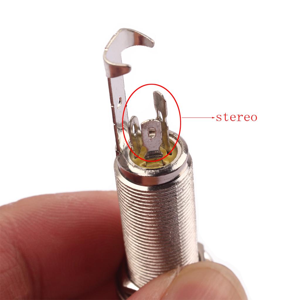 Sunnimix GT223 Đồng Ren Trụ Phong Cách Đàn Guitar Cấp Pin Jack Cắm Stereo Ổ Cắm Đàn Guitar Bass Đàn Mandolin