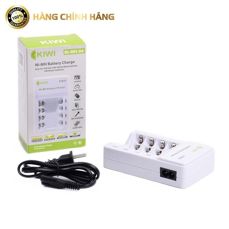 Bộ sạc pin AA 4 khay Kiwi Chính hãng