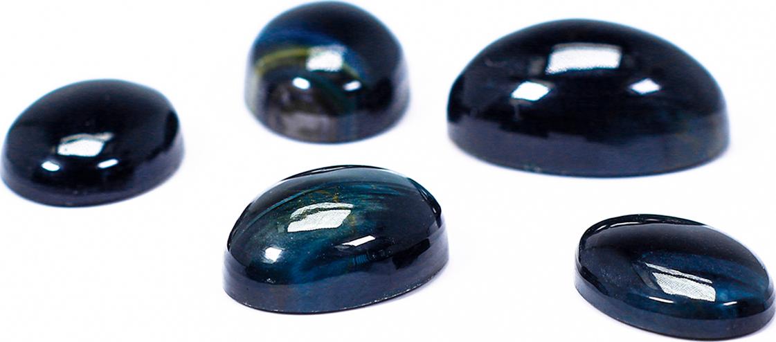 Mặt dây chuyền, mặt nhẫn oval đá mắt hổ xanh đen mệnh thủy , mộc - Ngọc Quý Gemstones