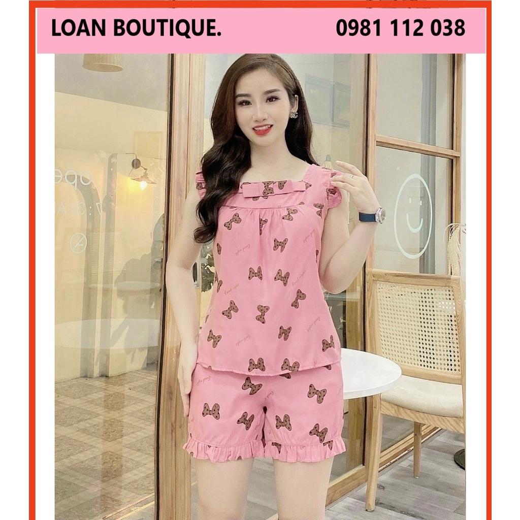 Bộ lanh thái đùi áo cánh tiên-Bộ lanh đùi mặc nhà đẹp
