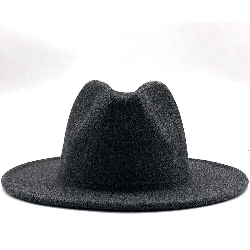 Chất Lượng Cao Len Thời Trang Mùa Đông Vintage Nữ Fedora Mũ Lưỡi Trai Nữ Cảm Thấy Nón Mùa Hè Mùa Xuân Len Cảm Thấy Đầu Jazz Nón