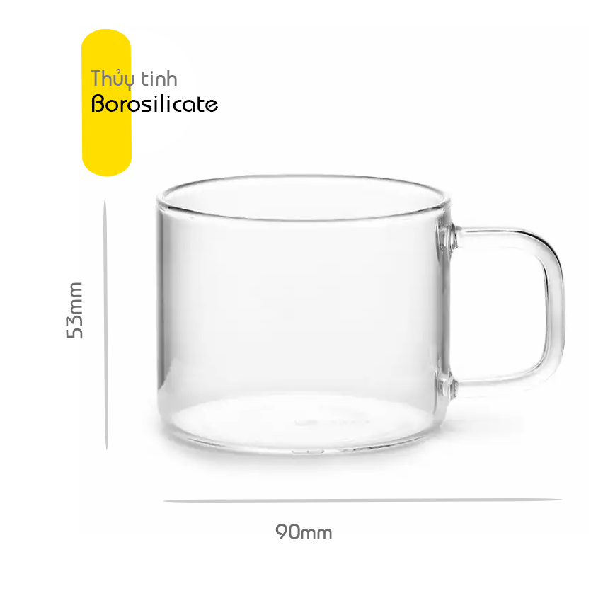 Bộ 2 tách trà thủy tinh CP02 150mL