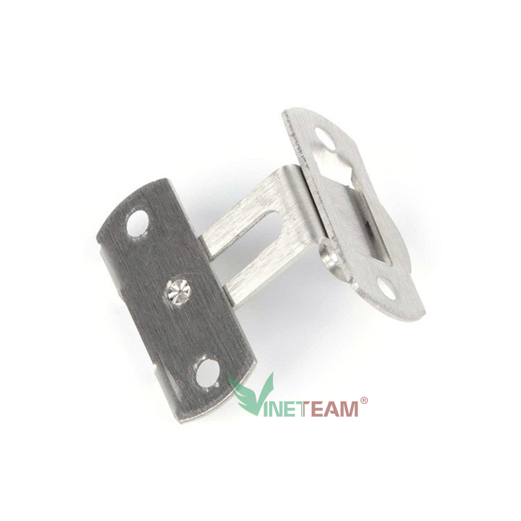 Vinetteam Chốt Khóa Cài Cửa Góc Vuông 90 Độ Bằng Thép Không Gỉ, Then Cửa Dạng Chữ L Có Chốt Cố Định Thanh Gạt Loại To An Toàn, Chắc Chắn - hàng chính hãng