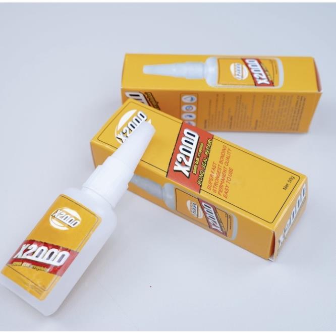 Keo Dán X2000 Siêu Dính, Keo Dán Đa Năng Dán Tất Cả Vật Liệu Bằng Gỗ, Vải, Gốm Sứ, Nhựa An Toàn Với Da Tay