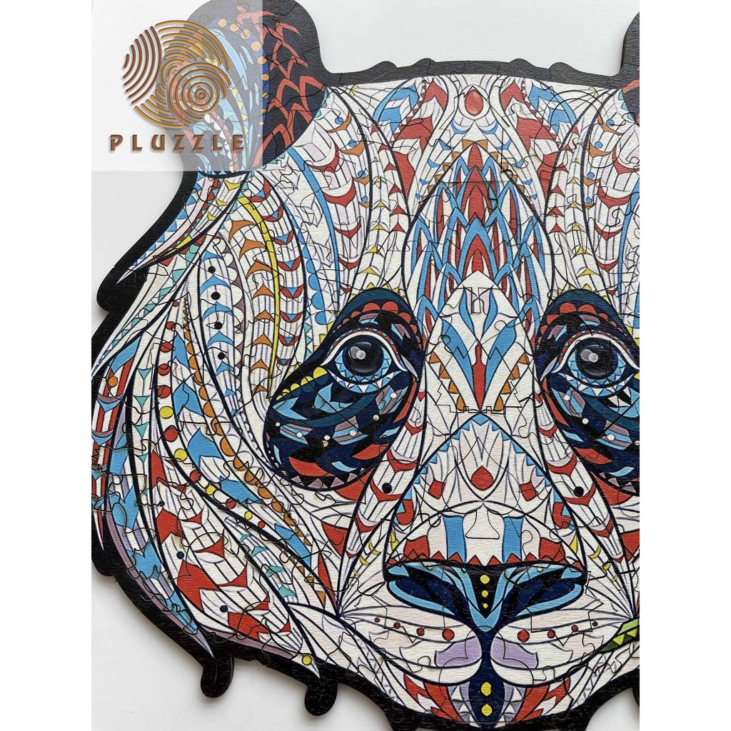 Bộ xếp hình gỗ đồ chơi puzzle ghép hình con vật độc đáo - Gấu Trúc - PZ016