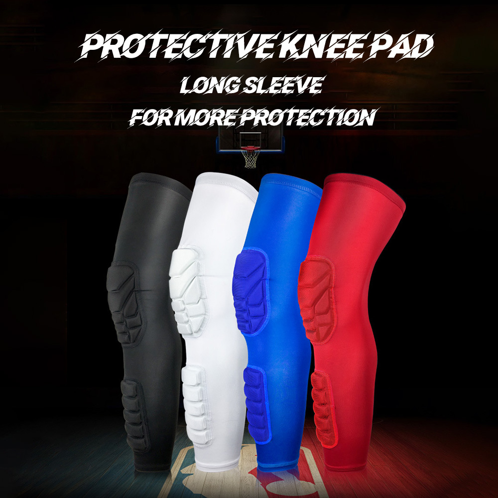 Tấm đệm hỗ trợ bảo vệ đầu gối, dạng dài, chất liệu polyester và spandex, thoáng khí và co giãn