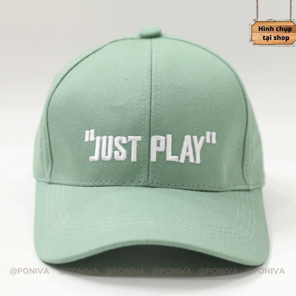 Mũ Lưỡi Trai ️ Nón Kết Thêu Chữ "JUST PLAY" Cực Hot Chất Kaki Cao Cấp Form Unisex Mẫu Hot Trend 2022