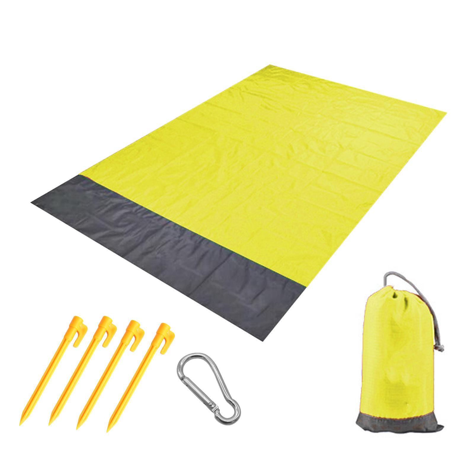 Pocket Picnic Blanket 210x200cm Garden Sheet Large Picnic Mat Compact Portable Rug Beach Mat for Hiking Festival Grass Activities