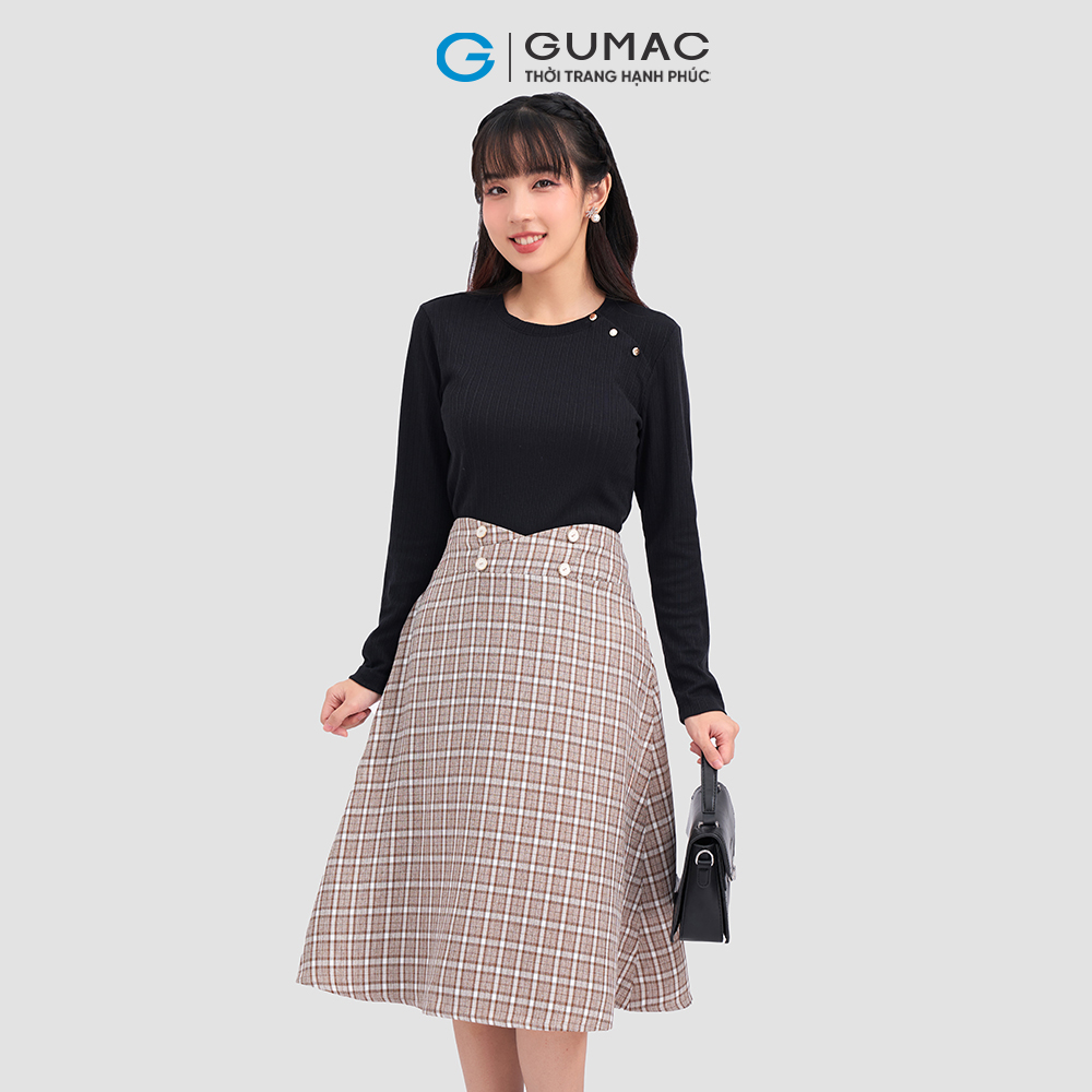 Váy A xòe lưng kiểu VC12043 thời trang GUMAC