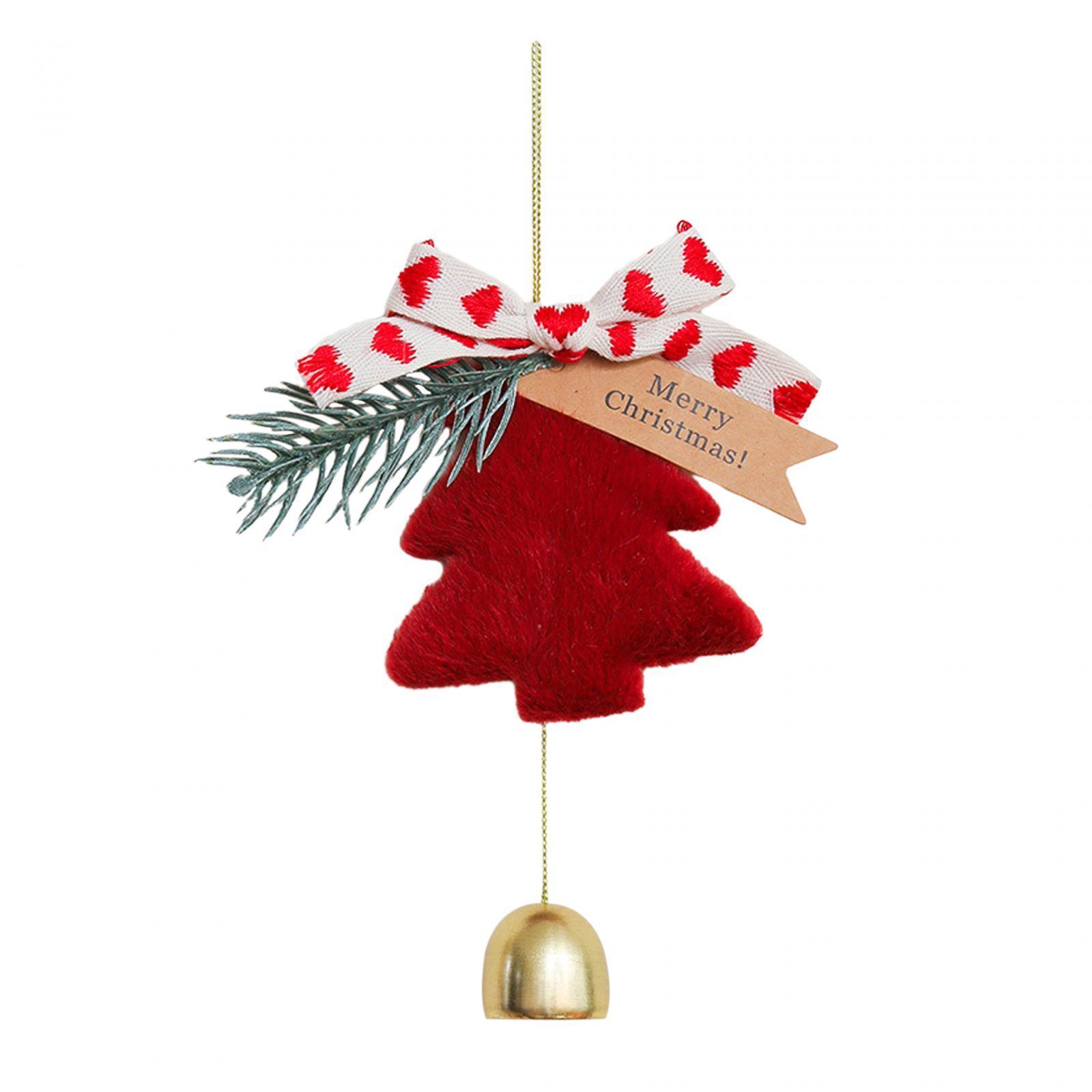 Christmas Tree Pendant with Bell Lovely for Celebration Yard Christmas Party