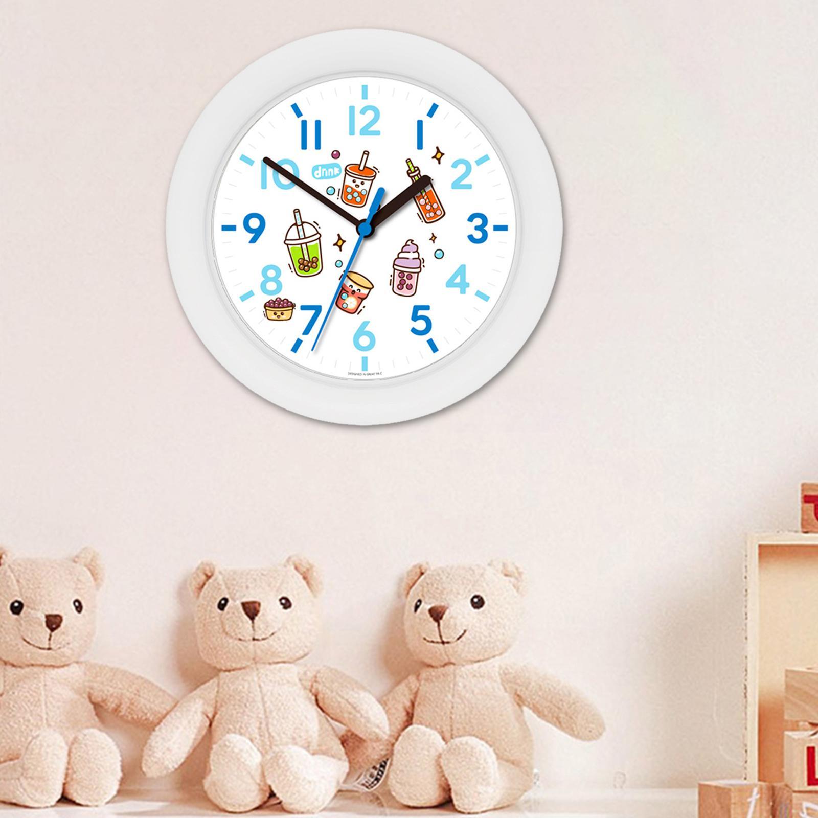 Cartoon DIY Wall Clock, Ornament, Silent for Kids Living Room Home Children Bedroom