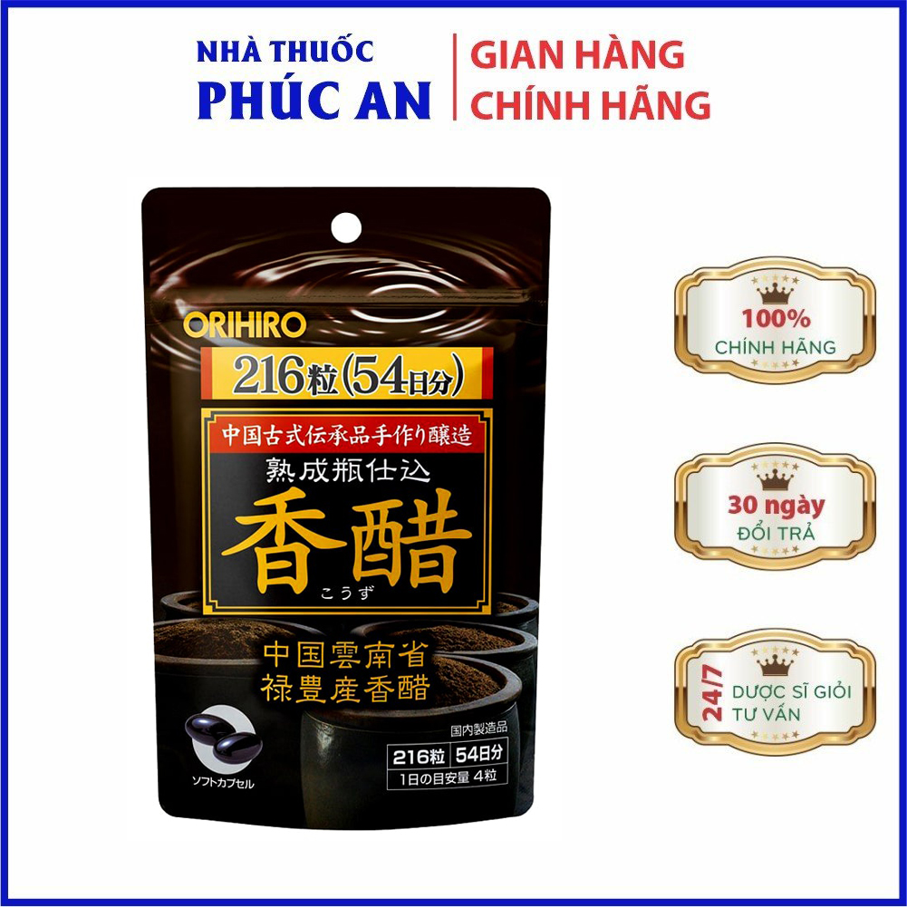 Viên Uống Phân Giải Mỡ Orihiro Giấm Đen Nhật Bản 216 Viên