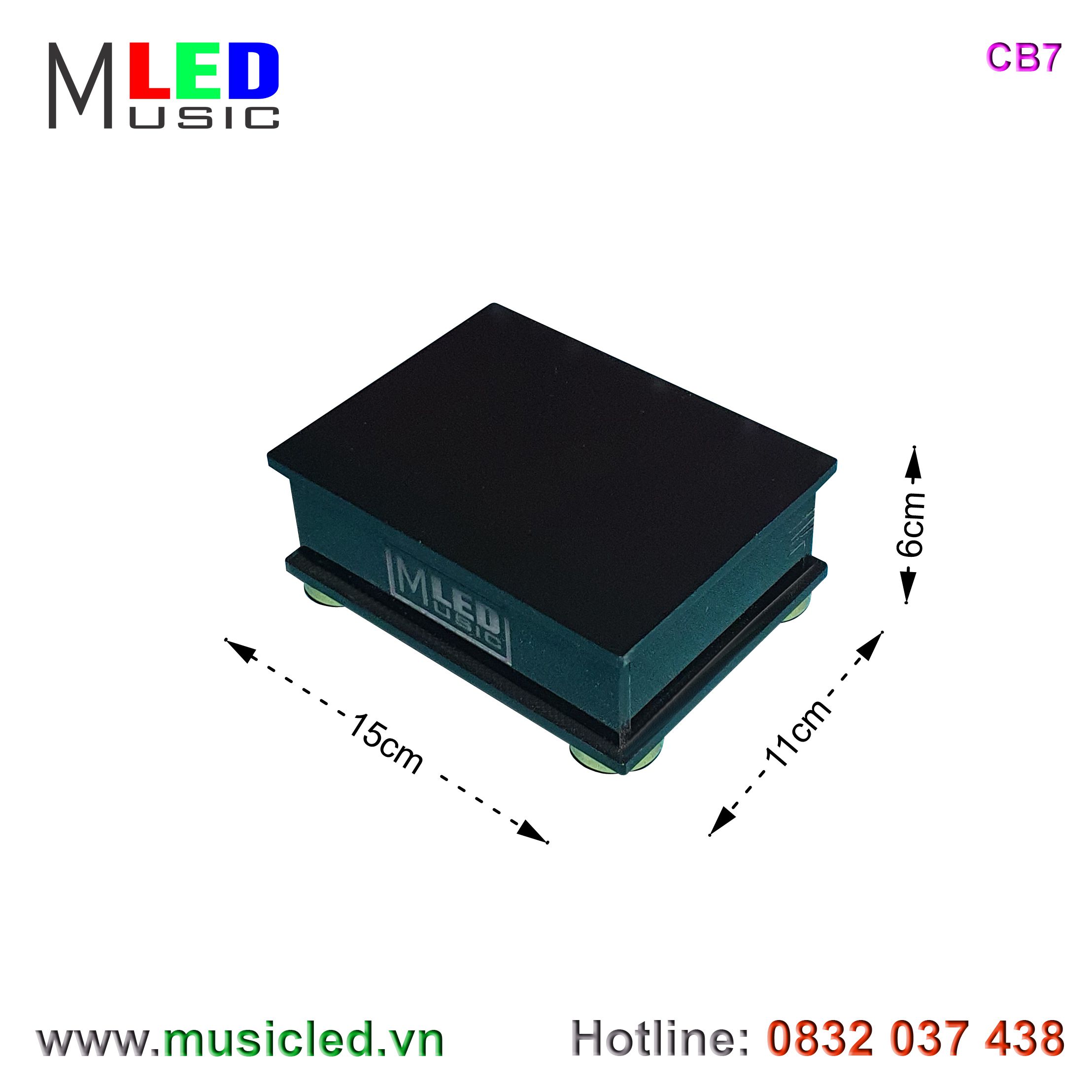 Hộp điều khiển dàn đèn Music LED nháy theo tần số nhạc 7 cột