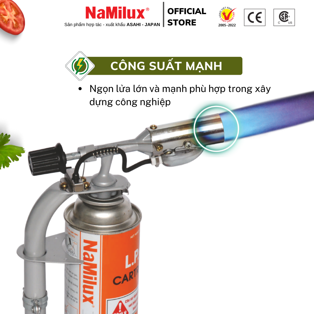 Đèn Khò Gas Đa Năng NaMilux │Có Hệ Thống Đánh Lửa Tự Động│Công Suất 3.0 Kw│Hàng Chính Hãng