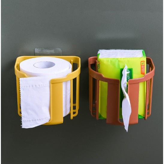 Giá, giỏ, hộp đựng giấy vệ sinh dán tường tiện lợi