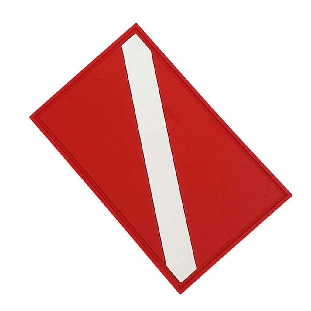 2 Pieces Scuba Diving Dive Diver Down Flag Patch Badge for Backpack Gear Bag Jacket Vest Hats Gear Accessories