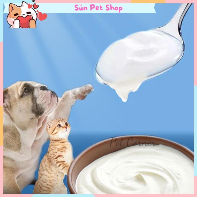 Sữa chua cho chó mèo tăng cường miễn dịch, hỗ trợ tiêu hóa, giảm mùi hôi phân cho thú cưng