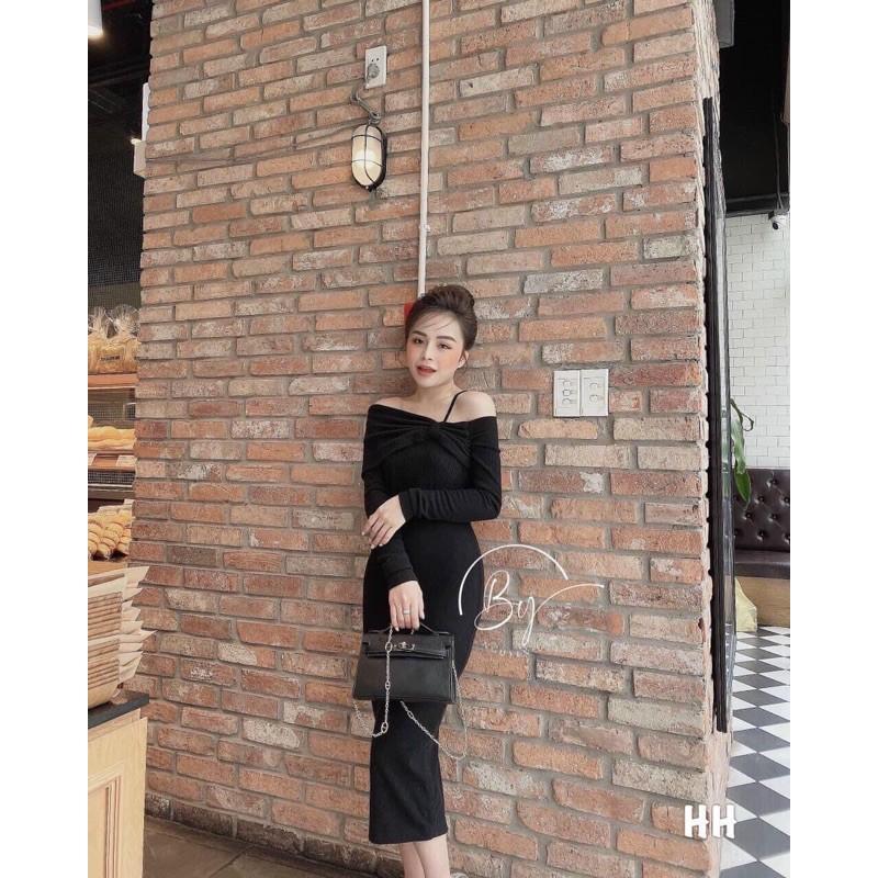 Đầm body vai nơ