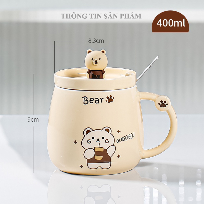 Ly Sứ Con Gấu Bear Cực Dễ Thương Thể Tích 400ml